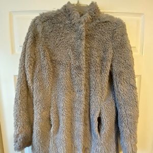 Super fuzzy grey Kenneth Cole jacket